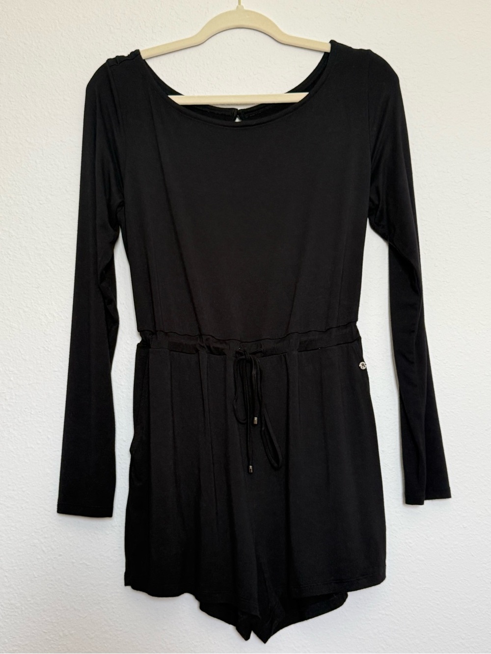 Jessica Arevelo Black long sleeve Short Romper • Size Medium • Soft & Flowy